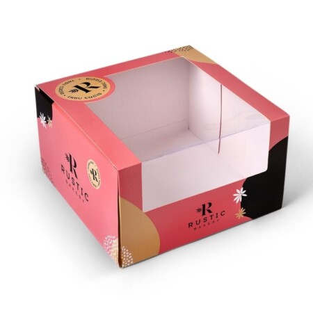 מארז ממותג עם חלון לעוגת סבתא